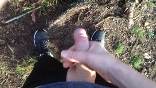 Jerking my dick and cumming in public – hd