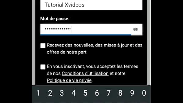 Création d’un compte Xvideos