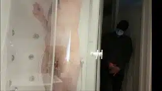 Bi husband caught brother in law secretly watch him shower and jerking off while wife is at work