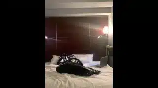 SELF BONDAGE BREATHPLAY IN PLASTIC BAG CUM