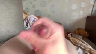 slim boy cums on himself 💦🧑🦱