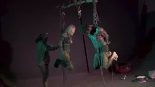 shibari hook suspension – TATTOO couple Bondage in the air