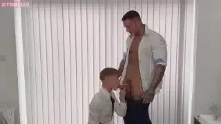 Smooth College Twink gets Creampied by his Fit Teacher